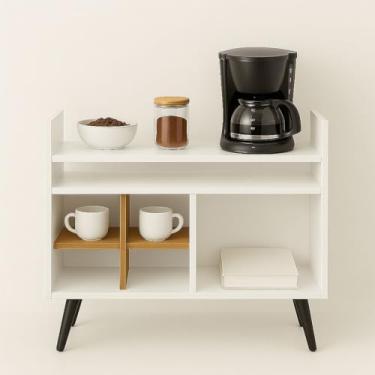 Imagem de Aparador Branco Zeus – Móvel Estreito com Design Contemporâneo