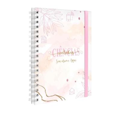Imagem de Agenda Planner Semanal Plus 2026 Personalizada Profissões Floral Ciências Contábeis Rosa