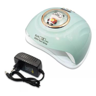 Imagem de Cabine Seca Esmalte Maquina Unha Gel Alongamento Sun S8 Verde Água