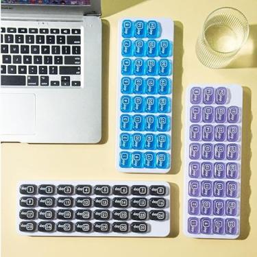 Imagem de Organizador de comprimidos mensal de 31 dias, estojo portátil de medicamentos para medicamentos diários/vitaminas/óleos de peixe/suplemento, preto