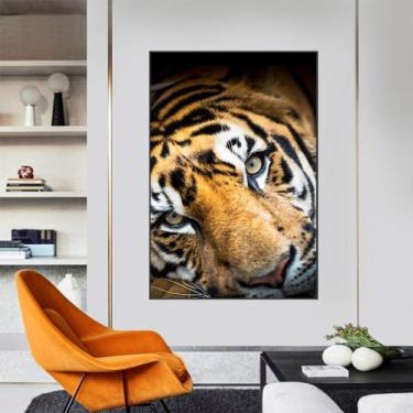 Imagem de Quadro Canvas Decorativo para Sala Tigre Siberiano 90x70 - LUGGUI ART.