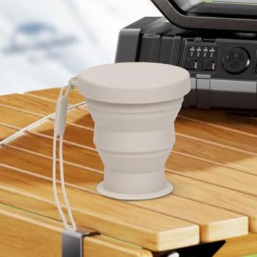 Imagem de Copo Portátil Dobrável | Caneca de Café Dobrável de Silicone 200ml - Recipientes para Bebidas Quentes e Frias para Campismo, Mochilagem, Ciclismo, Chá, Praia, Corrida e Água Corrente
