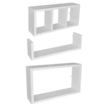 Imagem de Kit Nichos para banheiro/Lavabo MDF  50x10  Sala/Quarto/Cozinha/Decora