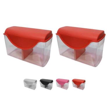 Imagem de Kit 2 Porta Pão Forma c/ Tampa Divisória Removível Plástico - Plas Tut