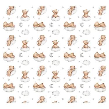 Imagem de Papel de Parede Adesivo Infantil Ursinhos Quarto Bebe - 754pcp - Allod