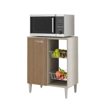 Imagem de Balcão Fruteira com 1 porta e 2 cestos 0,63 cm Esmeralda HR Móveis, El