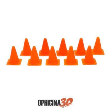 Imagem de Kit Mini Cones Para Pistas Tipo Hot Wheels (10 Unidades) - Ophicina 3D