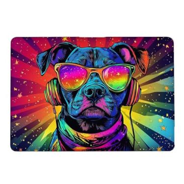 Imagem de Yicomon Capa compatível com MacBook Air de 15 polegadas 2023 M2 2025 M4 chip modelo A2941 A3241, capa rígida de plástico para Mac Air 15 com Touch ID (2023) - Óculos de sol de cachorro com desenho