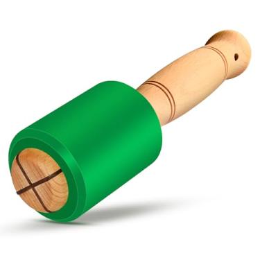 Imagem de Martelo de entalhe em madeira, 350 ml, cabeça de uretano antiderrapante, para cinzéis e ferramentas de entalhe (verde escuro)