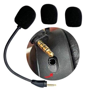 Imagem de Microfone de substituição para fones de ouvido Cloud III HyperX com fio/sem fio – Microfone Boom com cancelamento de ruído, PC, conector de 3,5 mm (não para Hyper X Cloud II e outros fones de ouvido