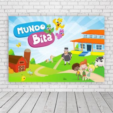 Imagem de Painel Retangular Mundo Bita 1,5X1,0M Lona Fosca