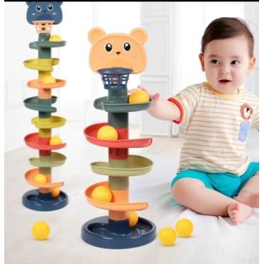 Imagem de Torre de Bolinhas Didática para Bebê, Brinquedo Educativo