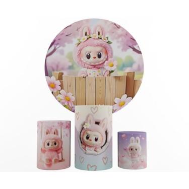 Imagem de Kit Decoração Festa, Painel Monstrinhos LBB + Trio Capas De Cilindros