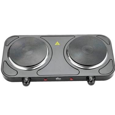 Imagem de Fogão Elétrico 2 Bocas Kian Portátil Preto 2000w 127v