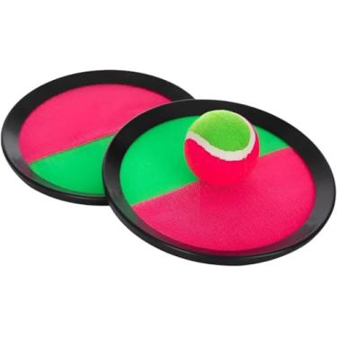 Imagem de Kit 2 Raquetes com Tiras Autocolantes + Bola Esporte Infantil Pais Filhos