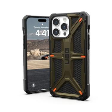 Imagem de URBAN ARMOR GEAR Capa UAG [Versão atualizada] Compatível com iPhone 15 Pro Max 17.0 cm Monarch Kevlar Elemento Verde Robusta Resistente Militar Grau Militar Capa protetora à prova de quedas