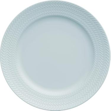 Imagem de Prato raso em porcelana, modelo Chevron, Ø 26,5 cm, Germer, Azul