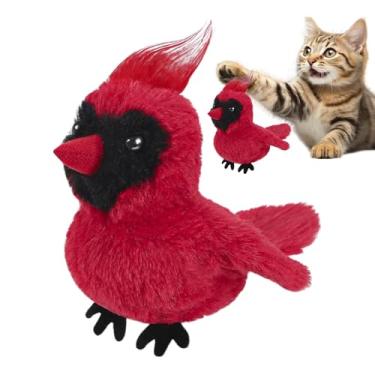 Imagem de Rrlihjgu Brinquedo Pássaro Voador Para Gato - Brinquedo Interativo Para Gatos Pássaro,De Pelúcia Realista Com Asas Móveis Para Coelho Cão,Para Raças Médias Grandes Jaula Pet