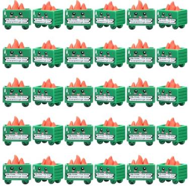 Imagem de Arrowbash Conjunto de 60 peças de resina em forma de lixo presente I'm Fine Everything's Fine sinal emocional acessórios de mesa equipe empregado agradecimento presente para enfermeira chefe professor