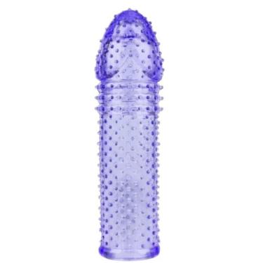 Imagem de Capa Peniana Expansora Jelly Capa para Pênis Elástica com Nódulos para Prazer 14 cm L556 (LILÁS)