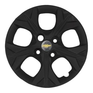 Imagem de Calota 378CB Cubo Baixo Aro 14 Preto Fosco Onix Prisma C - Garagem Onl