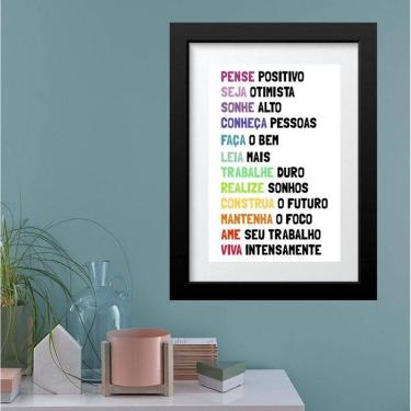Imagem de Quadro Pense Positivo - 60X48Cm