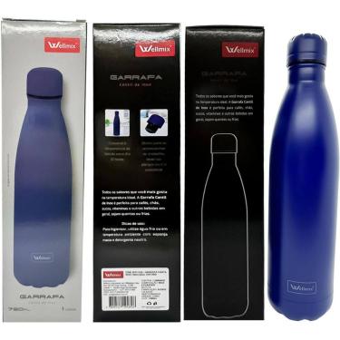 Imagem de Garrafa Cantil De Inox 750Ml Azul Wellmix