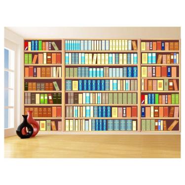 Imagem de Papel De Parede 3D Estante De Livros Desenhados 3,5M Est15