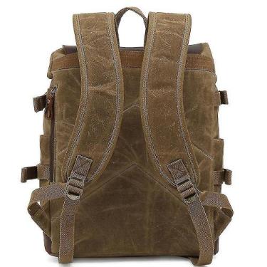 Imagem de Mochilas bolsa de viagem retrô lona impermeável com primeira camada de