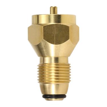 Imagem de ANPTGHT Adaptador de refil de propano universal para garrafa descartável descartável 100% latão sólido válvula reguladora acessório Lp cilindro de gás acoplador aquecedor acampamento caça