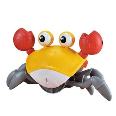 Imagem de Brinquedo musical de caranguejo com luz LED, sensor de obstáculos, recarregável