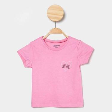 Imagem de Blusa Infantil Hering Casual Menina, Rosa, 1A