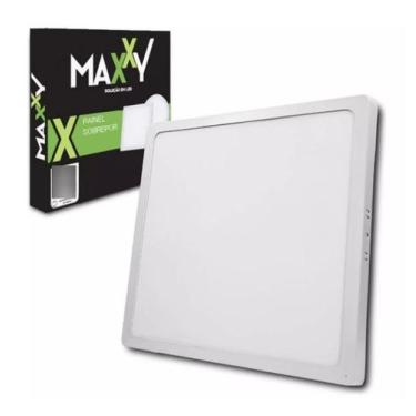 Imagem de Painel Plafon Led Sobrepor Quadrado 24W Quente  3000k - Maxxy