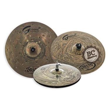 Imagem de Kit de Pratos Orion Groove X GX01 com Crash 16, Chimbal 14, Ride 20 e Bag Incluso