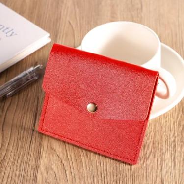 Imagem de Carteira envelope de dinheiro, organizador para dinheiro, reutilizável, bolsa de dinheiro, fichário econômico, Vermelho, Feminino