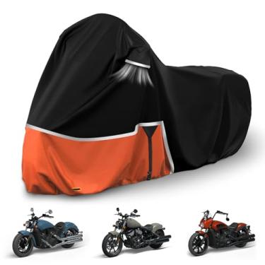 Imagem de Capa de motocicleta à prova d'água de substituição para escoteiro/chefe indiano, capa de motocicleta personalizada em tecido Oxford 420D para proteção de neve chuva e poeira