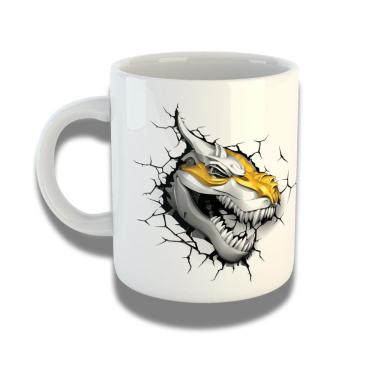 Imagem de Caneca De Porcelana 325ml Com Design 3d Exclusivo Cachorro