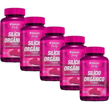 Imagem de Kit 5X Silício Orgânico + Vitaminas - 60 Cápsulas - Herbamed-Masculino