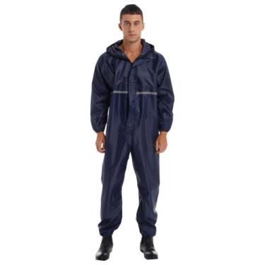 Imagem de Macacões impermeáveis para motocicletas Rain Suit ranrann azul marinho