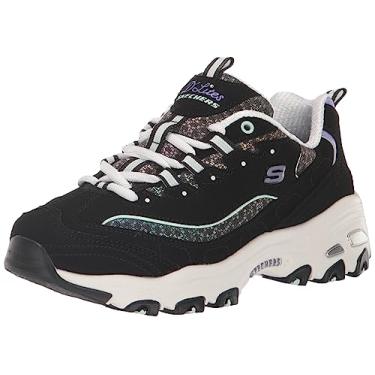 Imagem de Skechers Tênis feminino D'Lites - Glowing Path, Preto Multi, 8.5