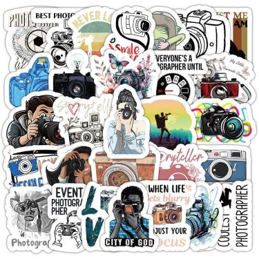 Imagem de Pacote de adesivos Photographer 54 unidades para câmera e fotografia