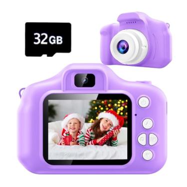 Imagem de Tyseoome Brinquedos De Câmera Infantil Para Meninas, Presente Digital Festival Aniversário Natal Crianças 3, 4, 5, 6, 7 E 8 Anos Com Cartão Sd 32 Gb