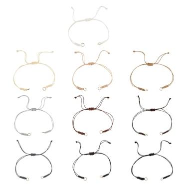 Imagem de Beadthoven 30 peças de pulseiras de cordão trançado ajustáveis, pulseira de corda trançada de poliéster encerado, pulseiras de amizade com anéis de salto para fazer joias, suprimentos de artesanato