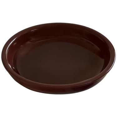 Imagem de Chocolate vintage, louça de 20,3 cm/20,3 cm, prato de cerâmica, estilo rústico, ideal para bolos e massas, brunch sobremesa café da manhã