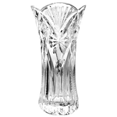 Imagem de Vaso de cristal Petal-Design, 29 cm, sem chumbo para flores, estilo moderno de decoração de casa