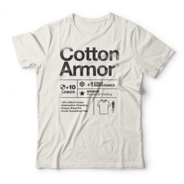 Imagem de Camiseta Cotton Armor Studio Geek, G, Off white
