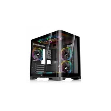Imagem de Gabinete Gamer Rise Mode Glass Curvo, M-ATX, Mid Tower, Lateral e Frental em Vidro, Preto - RM-GA-GC-FB