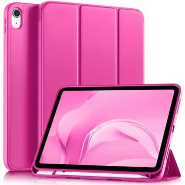 Imagem de Akkerds Capa compatível com iPad (A16) 11ª geração 2025, para iPad 10ª geração, capa de 10,9 polegadas 2022 com suporte para lápis, capa protetora fina com suporte triplo e parte traseira de TPU macio