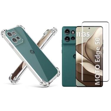 Imagem de Capa Capinha Case + Película de Cerâmica para Motorola Moto Edge 50 5g
