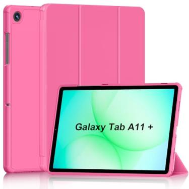 Imagem de Capa totalmente nova para Galaxy Tab A9+/A9 Plus 11 polegadas 2023, suporte de três dobras leve de ângulo duplo DJ&RPPQ com capa traseira de TPU macio para tablet Tab A9 Plus (SM-X210/X216/X218
